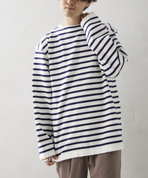 JOURNAL STANDARD relume（ジャーナルスタンダード　レリューム）の「《予約》【米冨繊維 / ヨネトミ】別注 WAVE COTTON バスクシャツ（Tシャツ/カットソー）」