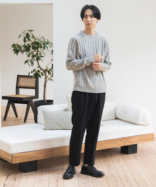 BEAMS HEART(ビームスハート)の「【3色展開】ポリエステルツイル スラックス(スラックス・メンズ・ブラック/ネイビー/ブラウン系その他・SMALL/MEDIUM/LARGE)」の4枚目の写真