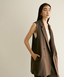 【サステナブル】【セットアップ対応】GREEN WOOL ダブルボタンジレ/ベスト