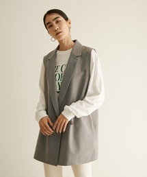 【サステナブル】【セットアップ対応】GREEN WOOL ダブルボタンジレ/ベスト