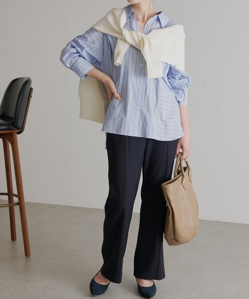 COLLAGE GALLARDAGALANTE（コラージュガリャルダガランテ）の「【OT】歩く度に揺れるバックシャン/バックサテンシャツ（シャツ/ブラウス・レディース・ミント/ブルー/ホワイト・FREE）」の19枚目の写真