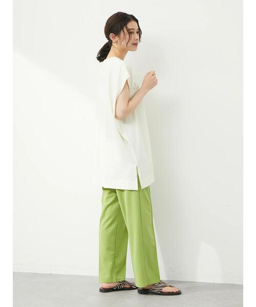 Green Parks(グリーンパークス)の「スラブロゴフレンチスリーブTシャツ(Tシャツ/カットソー・レディース・ブラウン/オフホワイト/ダークグレー・FREE)」の5枚目の写真