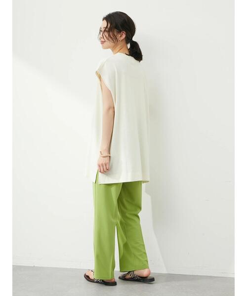 Green Parks(グリーンパークス)の「スラブロゴフレンチスリーブTシャツ(Tシャツ/カットソー・レディース・ブラウン/オフホワイト/ダークグレー・FREE)」の6枚目の写真