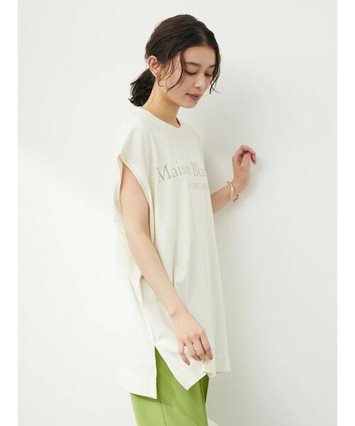 Green Parks(グリーンパークス)の「スラブロゴフレンチスリーブTシャツ(Tシャツ/カットソー・レディース・ブラウン/オフホワイト/ダークグレー・FREE)」の8枚目の写真