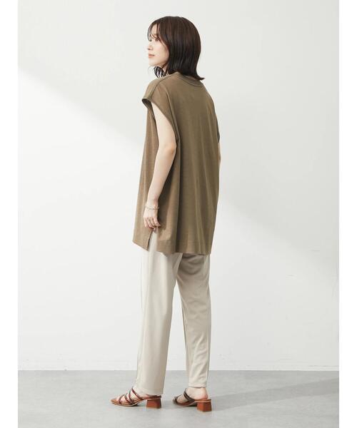 Green Parks(グリーンパークス)の「スラブロゴフレンチスリーブTシャツ(Tシャツ/カットソー・レディース・ブラウン/オフホワイト/ダークグレー・FREE)」の15枚目の写真