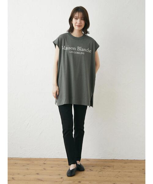 Green Parks(グリーンパークス)の「スラブロゴフレンチスリーブTシャツ(Tシャツ/カットソー・レディース・ブラウン/オフホワイト/ダークグレー・FREE)」の22枚目の写真