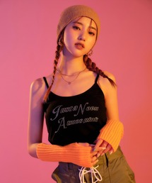 atmos pink | JUST A NOON × atmos pink ラインストーンロゴキャミ / ジャストアヌーン × アトモスピンク ラインストーンロゴキャミ 【SP】(キャミソール)
