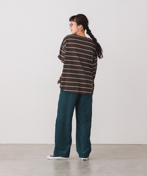 hunch（ハンチ）の「コーデュロイ ワイドストレートパンツ（その他パンツ・レディース・グリーン/ピンク/ネイビー・FREE）」の15枚目の写真
