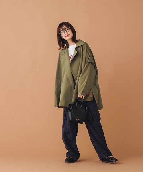 hunch（ハンチ）の「コーデュロイ ワイドストレートパンツ（その他パンツ・レディース・グリーン/ピンク/ネイビー・FREE）」の4枚目の写真