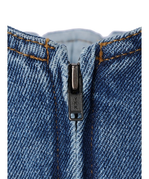 earth music&ecology(アースミュージックアンドエコロジー)の「ショルダーベルト付きデニムビスチェ(タンクトップ・レディース・インディゴブルー・FREE)」の8枚目の写真