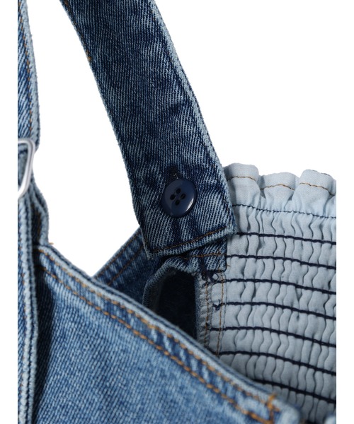 earth music&ecology(アースミュージックアンドエコロジー)の「ショルダーベルト付きデニムビスチェ(タンクトップ・レディース・インディゴブルー・FREE)」の11枚目の写真