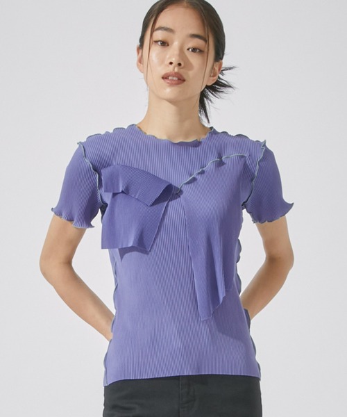kotohayokozawa(コトハヨコザワ)の「【kotohayokozawa(コトハヨコザワ)】ショートスリーブトップス(Tシャツ/カットソー・レディース・ミント/ホワイト/ブラック/ブラウン/パープル・FREE)」の5枚目の写真