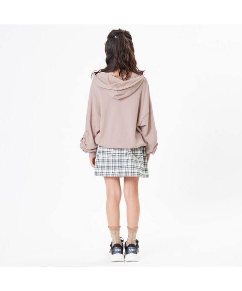 algy(アルジー)の「シャーリングスリーブフーディー(パーカー・キッズ・ベージュ/アイボリー/ラベンダー・SMALL/MEDIUM/X-SMALL/XX-SMALL)」の6枚目の写真