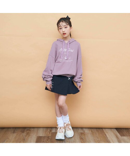 algy(アルジー)の「シャーリングスリーブフーディー(パーカー・キッズ・ベージュ/アイボリー/ラベンダー・SMALL/MEDIUM/X-SMALL/XX-SMALL)」の12枚目の写真