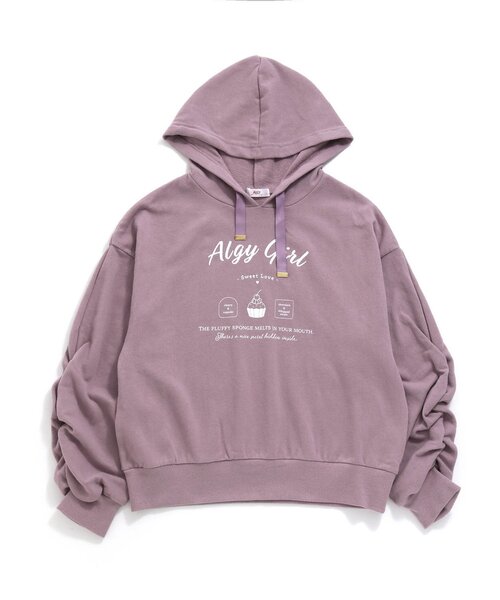 algy(アルジー)の「シャーリングスリーブフーディー(パーカー・キッズ・ベージュ/アイボリー/ラベンダー・SMALL/MEDIUM/X-SMALL/XX-SMALL)」の15枚目の写真