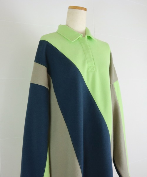 AULA AILA（アウラアイラ）の「ポロシャツワンピース（ワンピース・レディース・グリーン/ブルー/オレンジ・0）」の19枚目の写真
