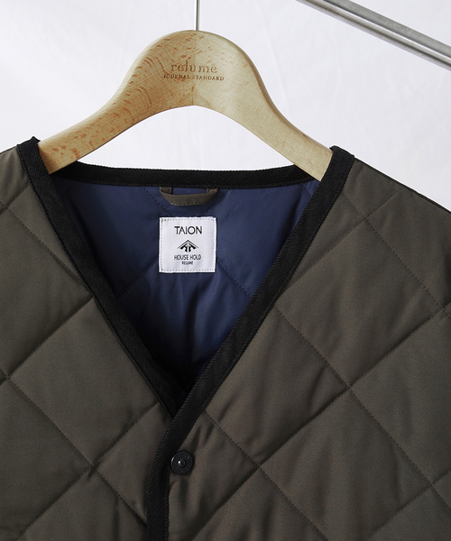 TAION（タイオン）の「【TAION × HOUSE HOLD / タイオン】別注 キルティングダウンジャケット（ダウンジャケット/コート・メンズ・カーキ/ブラック/ベージュ・4/3/2）」の17枚目の写真