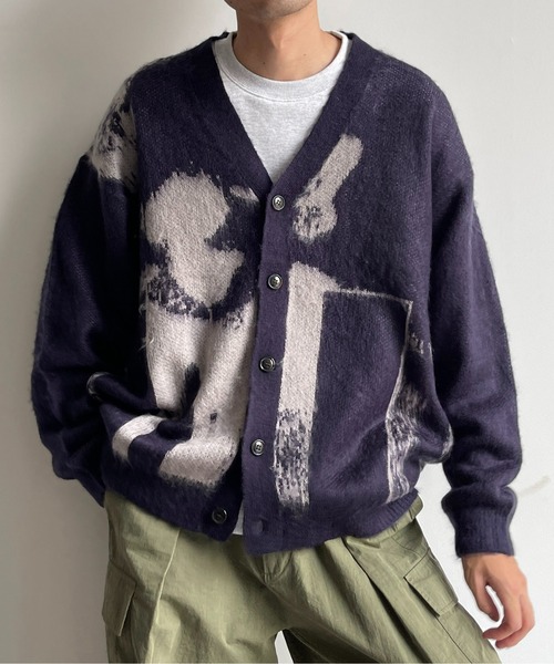 CPCM(シーピーシーエム)の「アソート柄シャギーカーディガン(カーディガン/ボレロ・メンズ・ブルー/ネイビー/ベージュ/グリーン・LARGE/MEDIUM)」の3枚目の写真
