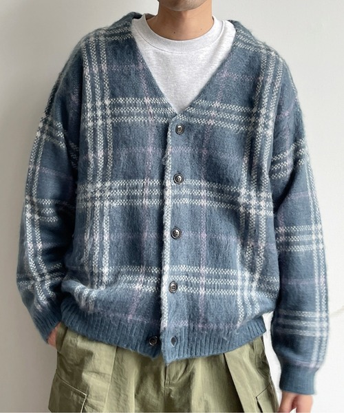 CPCM(シーピーシーエム)の「アソート柄シャギーカーディガン(カーディガン/ボレロ・メンズ・ブルー/ネイビー/ベージュ/グリーン・LARGE/MEDIUM)」の6枚目の写真