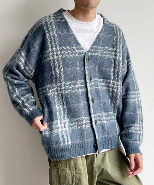 CPCM(シーピーシーエム)の「アソート柄シャギーカーディガン(カーディガン/ボレロ・メンズ・ブルー/ネイビー/ベージュ/グリーン・LARGE/MEDIUM)」の8枚目の写真