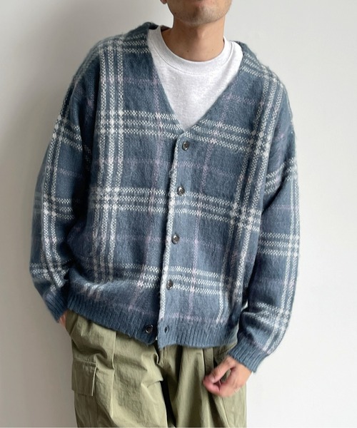CPCM(シーピーシーエム)の「アソート柄シャギーカーディガン(カーディガン/ボレロ・メンズ・ブルー/ネイビー/ベージュ/グリーン・LARGE/MEDIUM)」の10枚目の写真