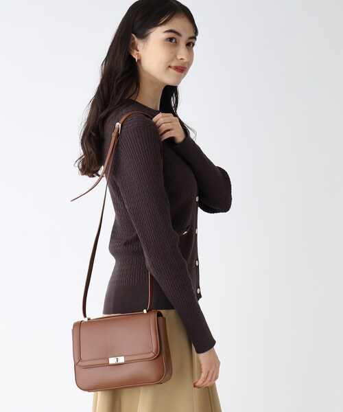 OPAQUE.CLIP(オペークドットクリップ)の「◆クラシカルミニショルダーバッグ(ショルダーバッグ・レディース・ダークブラウン/ダークグリーン/オフホワイト・00)」の1枚目の写真