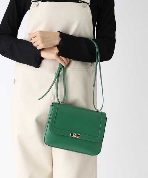 OPAQUE.CLIP(オペークドットクリップ)の「◆クラシカルミニショルダーバッグ(ショルダーバッグ・レディース・ダークブラウン/ダークグリーン/オフホワイト・00)」の12枚目の写真