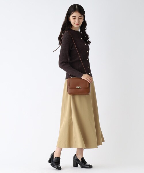 OPAQUE.CLIP(オペークドットクリップ)の「◆クラシカルミニショルダーバッグ(ショルダーバッグ・レディース・ダークブラウン/ダークグリーン/オフホワイト・00)」の16枚目の写真