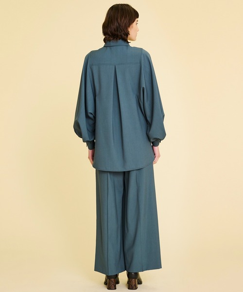 LANVIN en Bleu(ランバンオンブルー)の「ウォッシャブルボリュームスリーブシャツブラウス(シャツ/ブラウス・レディース・グリーン/オフホワイト・38)」の11枚目の写真