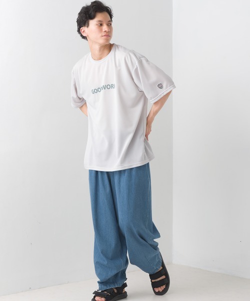 OMNES(オムネス)の「【Vissel×OMNES】ユニセックス プリントメッシュ半袖Tシャツ(Tシャツ/カットソー・レディース・ライトグレー/ブラック/ブラック系その他/グレー系その他・MEDIUM/LARGE/X-LARGE/XX-LARGE)」の1枚目の写真