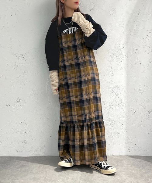 apres jour mignon(アプレジュールミニョン)の「アソートティアードキャミワンピース【ZOZOTOWN限定アイテム】(ワンピース・レディース・ブラック/ネイビー/グリーン/ブルー系その他・X-LARGE/フリー)」の3枚目の写真
