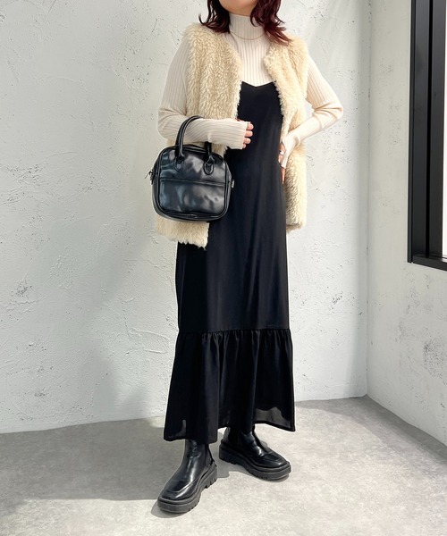 apres jour mignon(アプレジュールミニョン)の「アソートティアードキャミワンピース【ZOZOTOWN限定アイテム】(ワンピース・レディース・ブラック/ネイビー/グリーン/ブルー系その他・X-LARGE/フリー)」の12枚目の写真