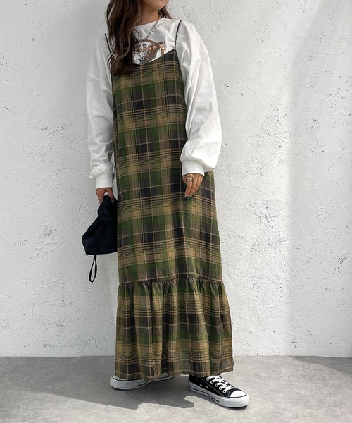 apres jour mignon(アプレジュールミニョン)の「アソートティアードキャミワンピース【ZOZOTOWN限定アイテム】(ワンピース・レディース・ブラック/ネイビー/グリーン/ブルー系その他・X-LARGE/フリー)」の17枚目の写真