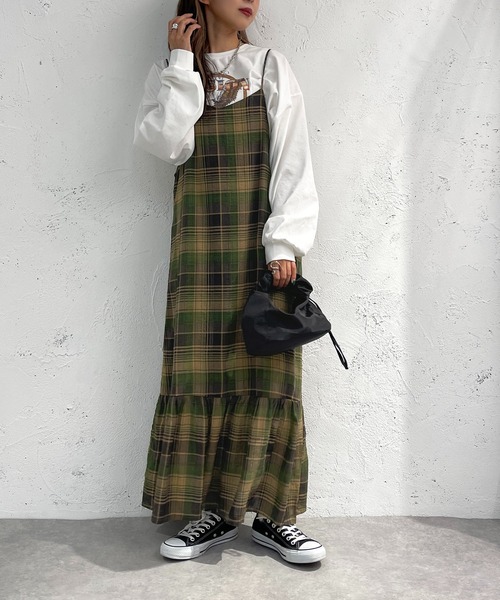 apres jour mignon(アプレジュールミニョン)の「アソートティアードキャミワンピース【ZOZOTOWN限定アイテム】(ワンピース・レディース・ブラック/ネイビー/グリーン/ブルー系その他・X-LARGE/フリー)」の13枚目の写真