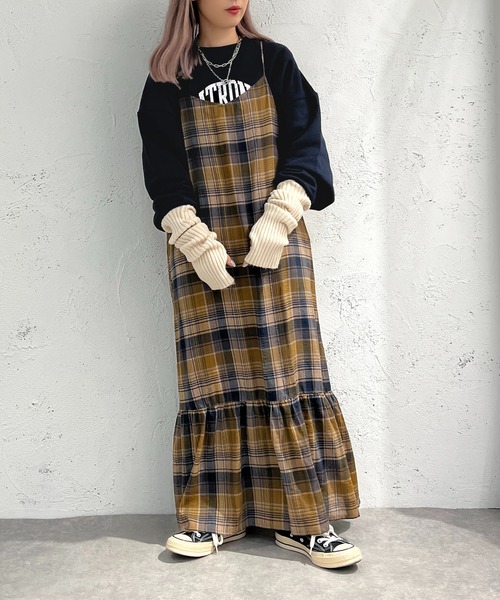 apres jour mignon(アプレジュールミニョン)の「アソートティアードキャミワンピース【ZOZOTOWN限定アイテム】(ワンピース・レディース・ブラック/ネイビー/グリーン/ブルー系その他・X-LARGE/フリー)」の10枚目の写真