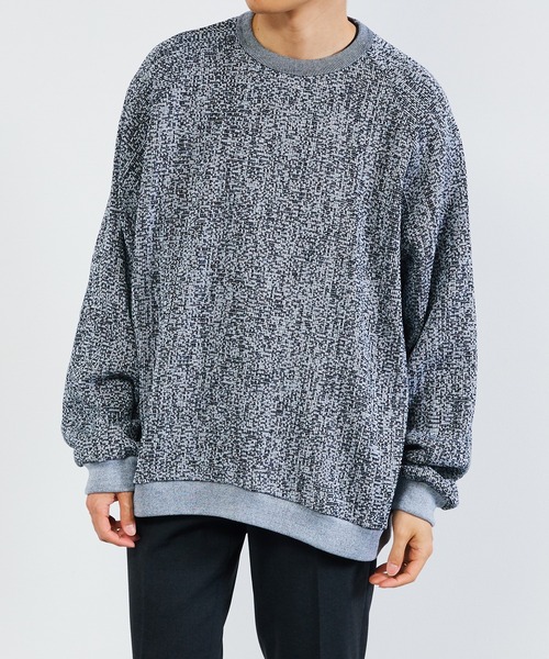 KIIT(キート)の「KIIT キート / COTTON RUSSEL MESH RAGLAN SLEEVE PULLOVER SHIRT コットンメッシュ ラグランスリーブ プルオーバーシャツ トレーナーカットソー / KIO-T92-004(スウェット・メンズ・杢グレー/アイボリー/ネイビー/ベージュ・1/2/3)」の2枚目の写真