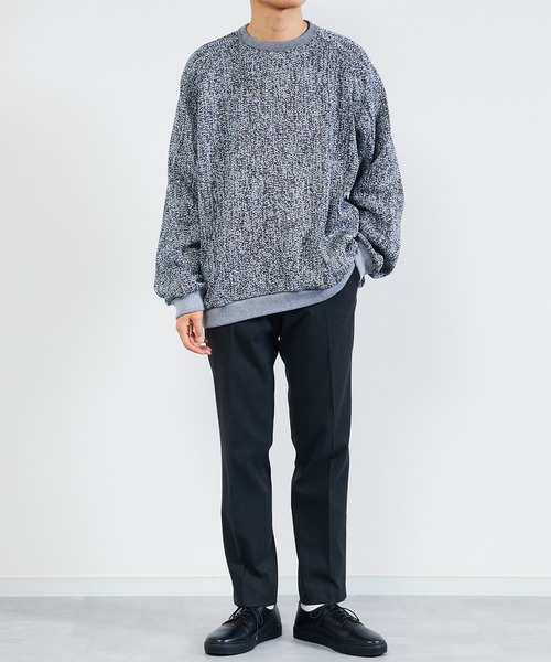 KIIT(キート)の「KIIT キート / COTTON RUSSEL MESH RAGLAN SLEEVE PULLOVER SHIRT コットンメッシュ ラグランスリーブ プルオーバーシャツ トレーナーカットソー / KIO-T92-004(スウェット・メンズ・杢グレー/アイボリー/ネイビー/ベージュ・1/2/3)」の19枚目の写真