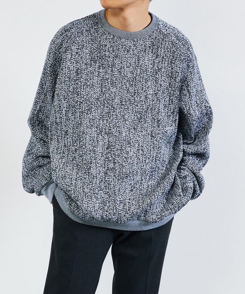 KIIT(キート)の「KIIT キート / COTTON RUSSEL MESH RAGLAN SLEEVE PULLOVER SHIRT コットンメッシュ ラグランスリーブ プルオーバーシャツ トレーナーカットソー / KIO-T92-004(スウェット・メンズ・杢グレー/アイボリー/ネイビー/ベージュ・1/2/3)」の5枚目の写真