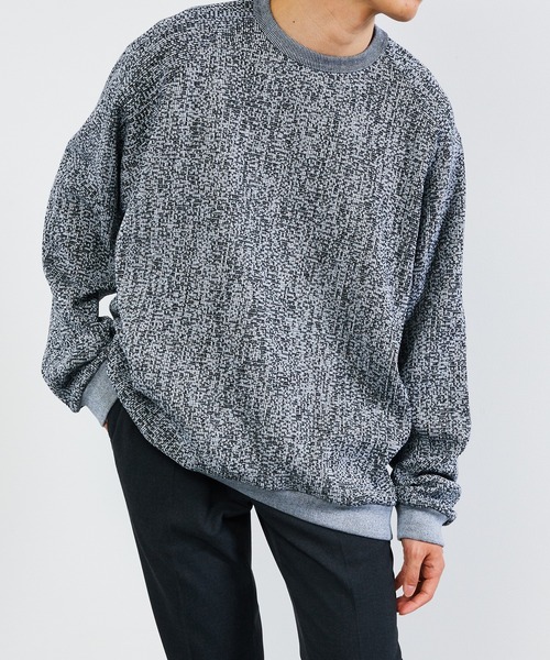 KIIT(キート)の「KIIT キート / COTTON RUSSEL MESH RAGLAN SLEEVE PULLOVER SHIRT コットンメッシュ ラグランスリーブ プルオーバーシャツ トレーナーカットソー / KIO-T92-004(スウェット・メンズ・杢グレー/アイボリー/ネイビー/ベージュ・1/2/3)」の7枚目の写真