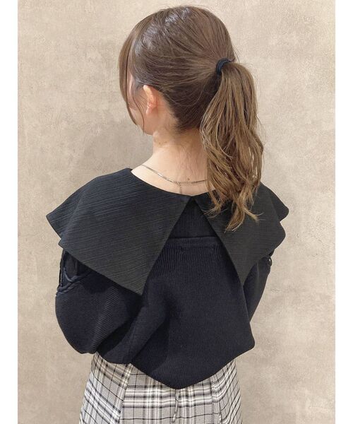 dazzlin（ダズリン）の「レースアッブ長袖ショートボレロⅡ（カーディガン/ボレロ・レディース・ブラック/レッド/ブルー/ブラウン/ベージュ・FREE）」の10枚目の写真