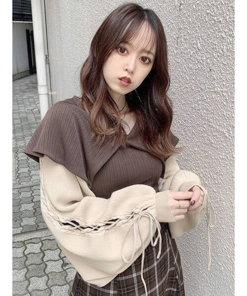 dazzlin（ダズリン）の「レースアッブ長袖ショートボレロⅡ（カーディガン/ボレロ・レディース・ブラック/レッド/ブルー/ブラウン/ベージュ・FREE）」の15枚目の写真