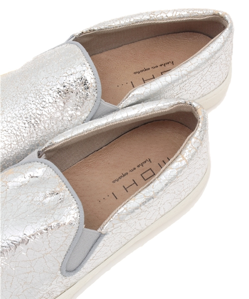 MOHI（モヒ）の「クラックスリッポン（MOHI)（スリッポン・レディース・ホワイト/シルバー・36/37）」の7枚目の写真