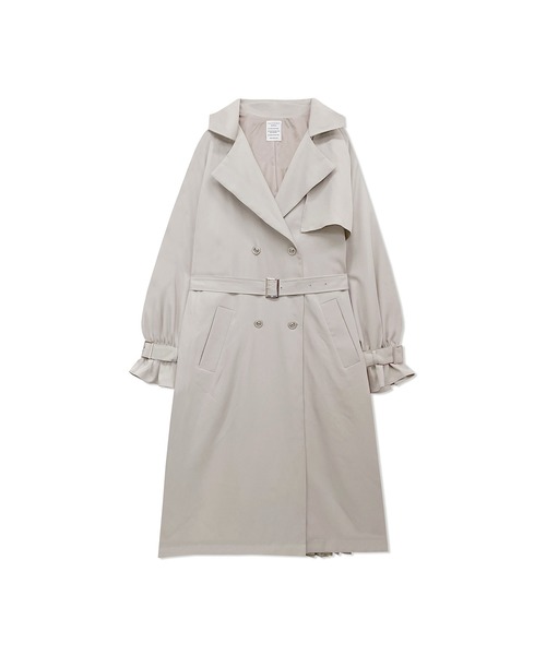 ANDGEEBEE（アンジービー）の「プリーツトレンチコート（トレンチコート・レディース・グレー・MEDIUM）」の4枚目の写真