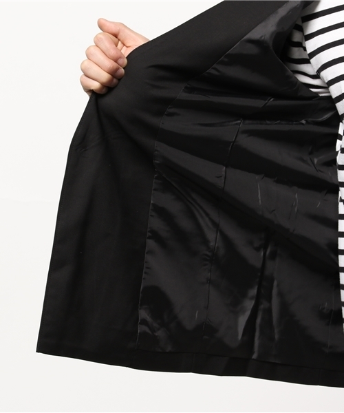 WEGO（ウィゴー）の「WEGO/ノーカラーテーラードジャケット（テーラードジャケット・メンズ・ブラック/グレー・LARGE/MEDIUM）」の13枚目の写真