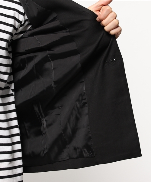 WEGO（ウィゴー）の「WEGO/ノーカラーテーラードジャケット（テーラードジャケット・メンズ・ブラック/グレー・LARGE/MEDIUM）」の14枚目の写真