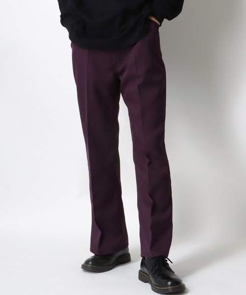 Lee(リー)の「Lee/リー X-LINE BOOT CUT PANTS/ブーツカットパンツ/センタープレスパンツ/カラーパンツ(スラックス・メンズ・パープル/ブラック/ライトインディゴブルー/ワンウォッシュ/ベージュ/レッド/グリーン・L/M/XL)」の6枚目の写真