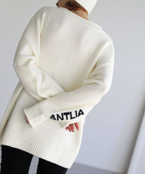 SLOBE citron.(スローブシトロン)の「SLOBE citron.キャラクタージャガードBIGニット(ニット/セーター・レディース・アイボリー/グレー・FREE)」の18枚目の写真