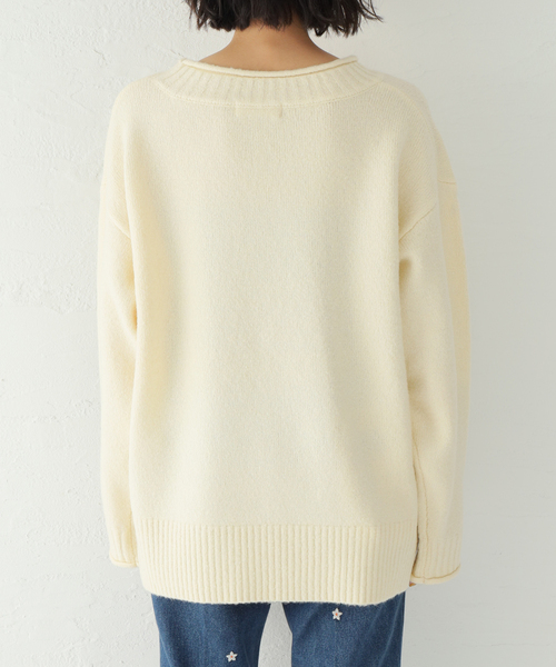 SLOBE citron.(スローブシトロン)の「SLOBE citron.キャラクタージャガードBIGニット(ニット/セーター・レディース・アイボリー/グレー・FREE)」の22枚目の写真