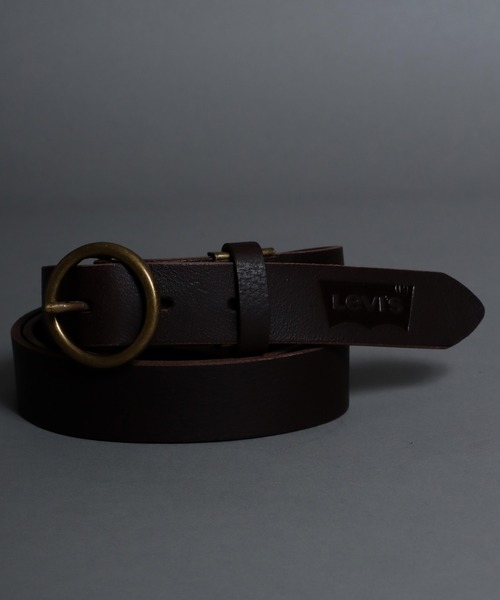 Levi's（リーバイス）の「【Levi's】サークルバックル 30mm  刻印 レザーベルト（ベルト・メンズ・ライトブラウン/ホワイト/ブラウン/ブラック/ダークブラウン・FREE）」の3枚目の写真