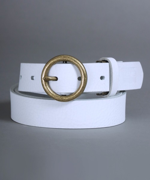 Levi's（リーバイス）の「【Levi's】サークルバックル 30mm  刻印 レザーベルト（ベルト・メンズ・ライトブラウン/ホワイト/ブラウン/ブラック/ダークブラウン・FREE）」の2枚目の写真